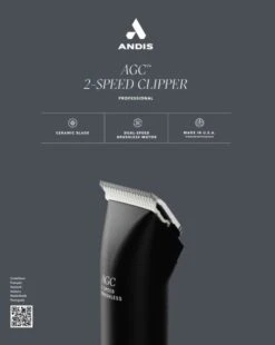 Andis AGCB 2 Speed Brushless Clipper - Black -Wahl || Andis || Oster® Sales AN 24685 4