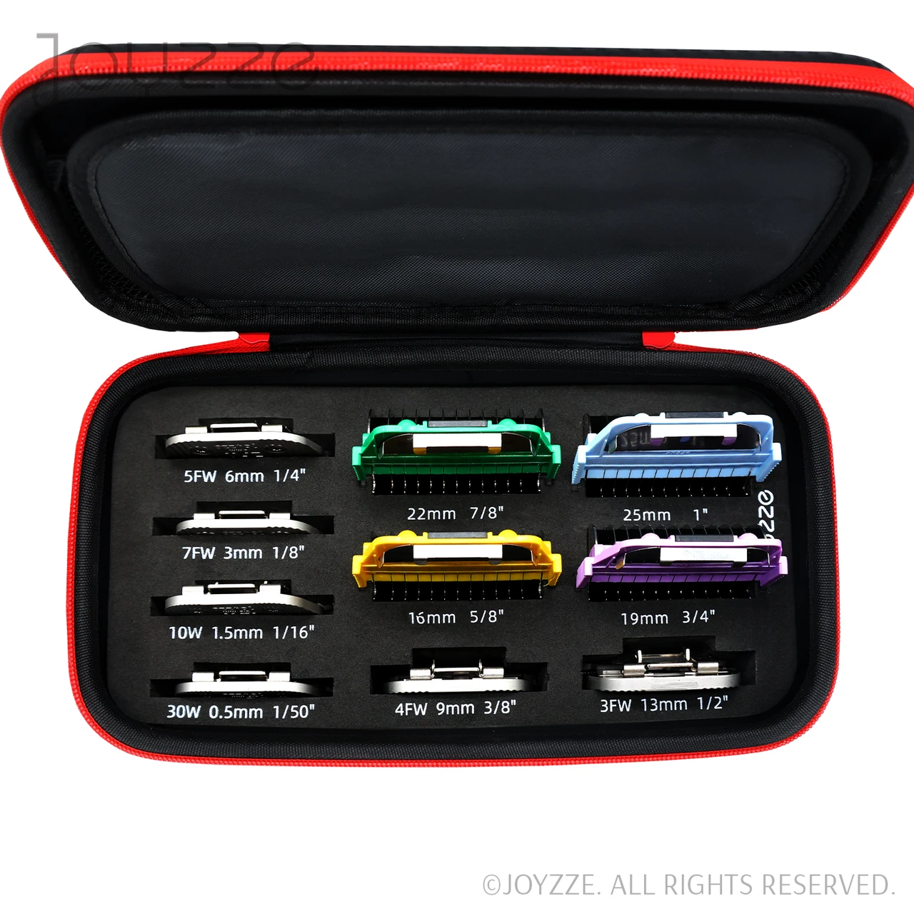 Joyzze 6 Wide Blade + 4 Wide Comb With Stoage Case - Red 1 Joyzze 6 Wide Blade + 4 Wide Comb With Stoage Case - Red