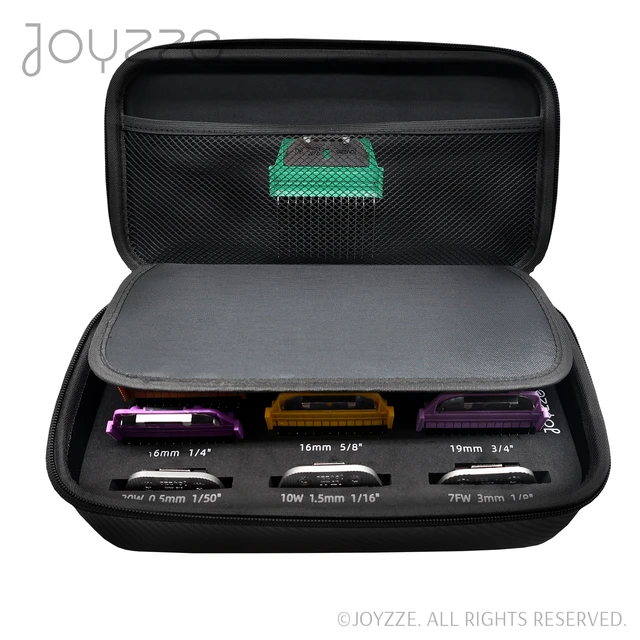 Joyzze 3 Wide Blade + 7 Wide Comb With Storage Case - Black 6 Joyzze 3 Wide Blade + 7 Wide Comb With Storage Case - Black - Image 6